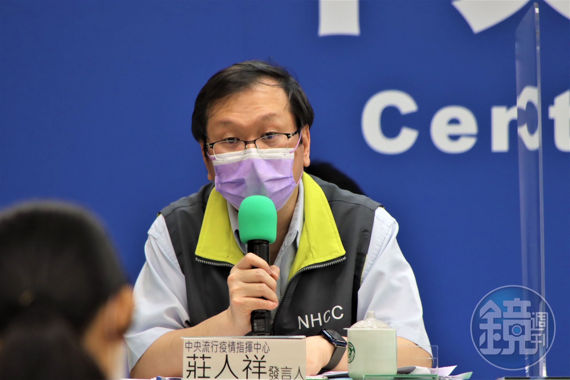 發言人莊人祥表示，新增64件疫苗不良通報事件。（指揮中心提供）