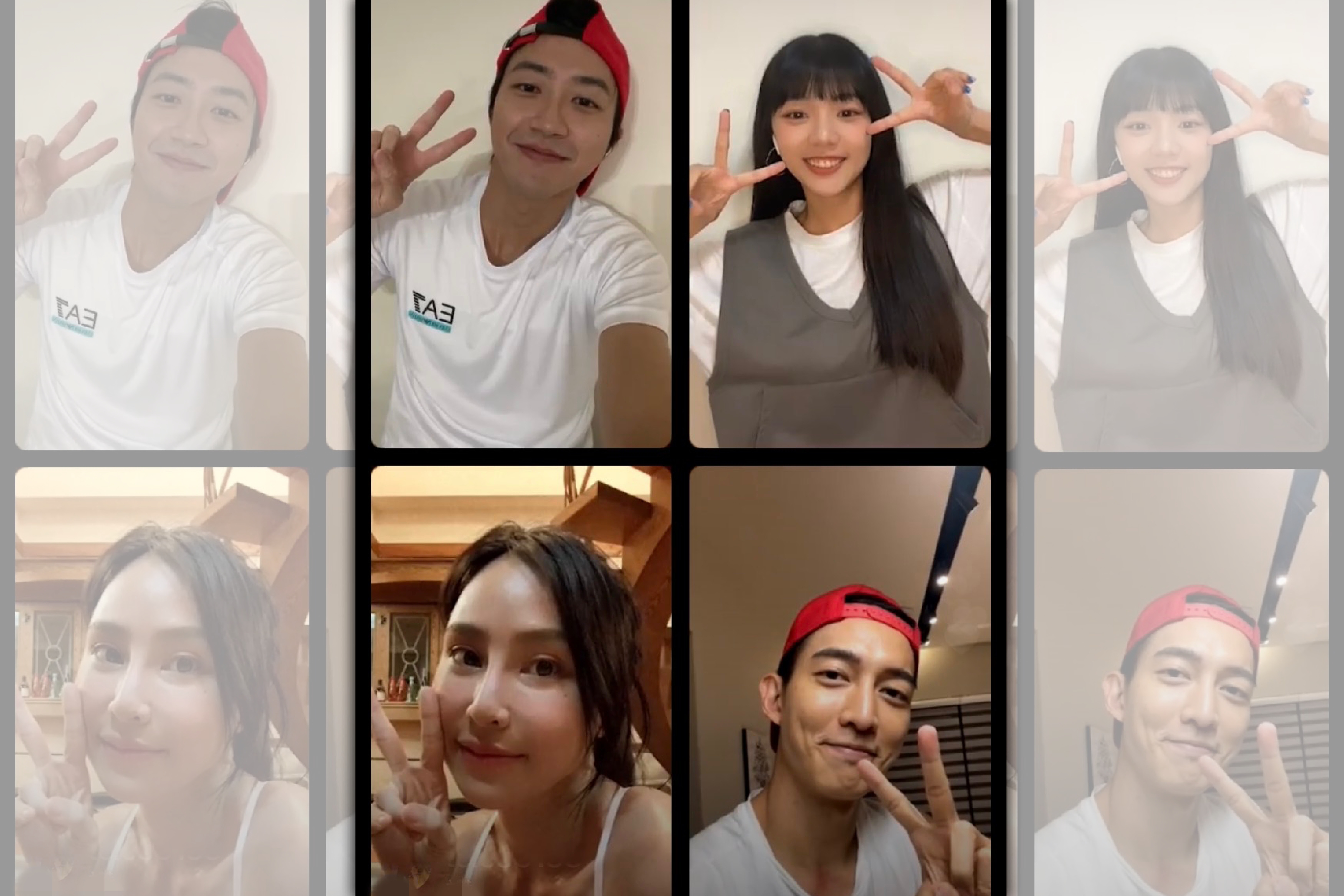 江宏傑與師妹木木林葦妮在IG直播節目《2200傑木現場》，邀了全明星紅隊隊員王家梁、房思瑜暢聊。（華研國際提供）