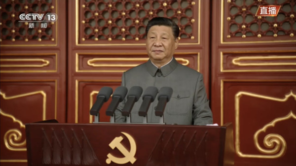 中共總書記習近平揚言要解決台灣問題，實現祖國統一是中共的歷史任務。（翻攝自央視）
