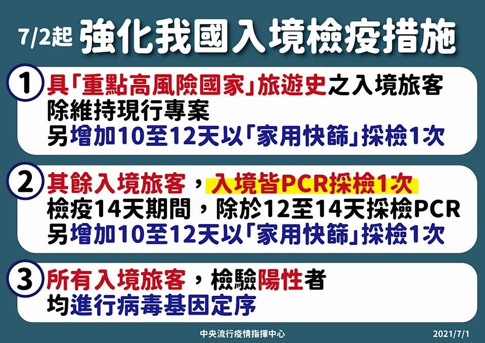 指揮中心宣布入境檢疫措施。（指揮中心提供）