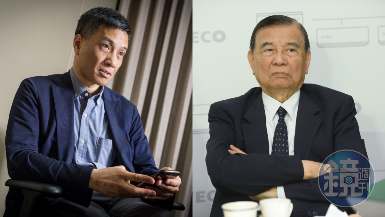 東元父子撕破臉,黃育仁(左)不排除與東元三方聯盟任一方合作。右為其父黃茂雄。(本刊資料照)