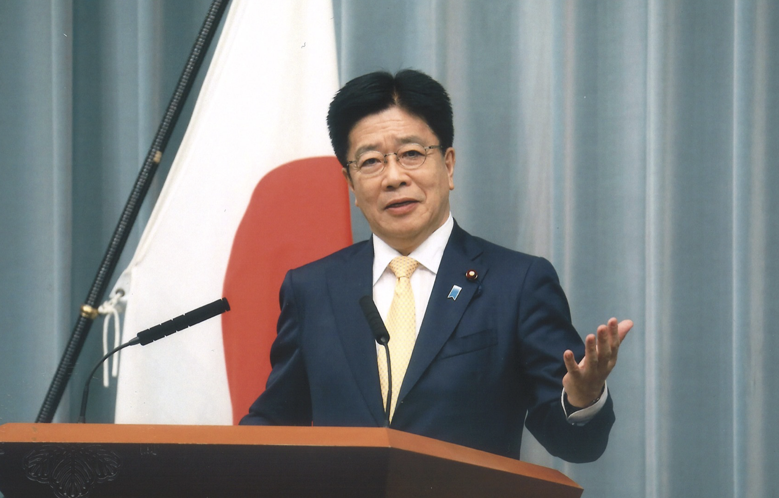 日本官房長官加藤勝信回應中共黨慶提及台灣相關問題。（翻攝加藤勝信臉書）