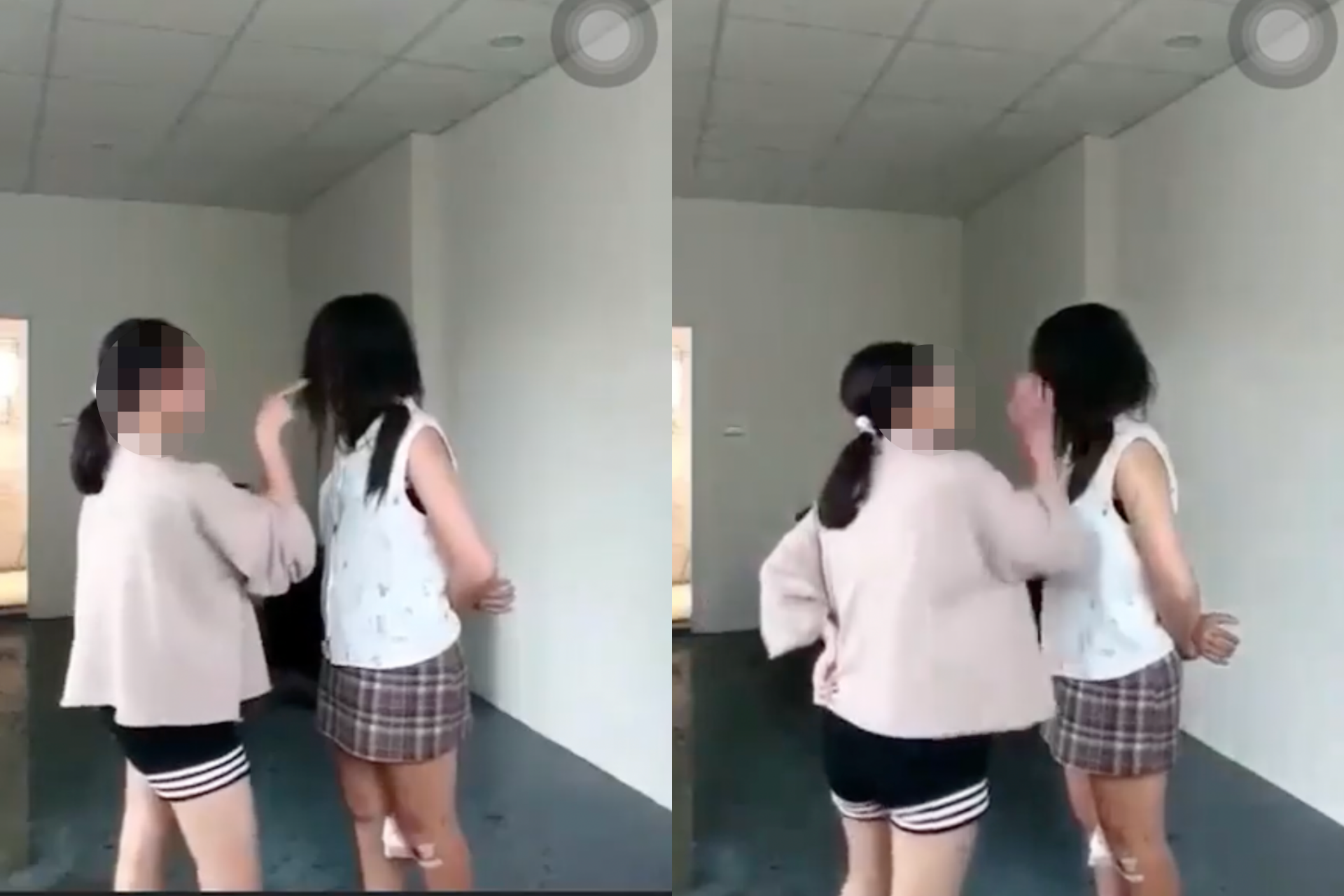 施暴許姓少女5分鐘內,掌摑蕭女超過30下。(翻攝自臉書)
