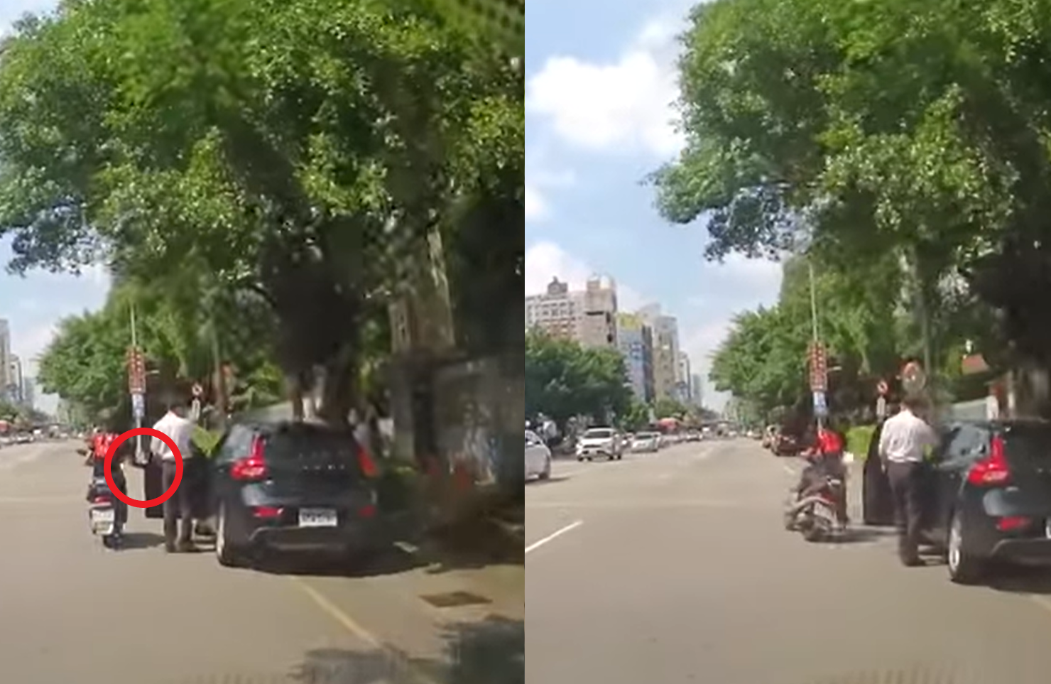 台中多名網友回報，疑似遇到同一車牌老翁製造假車禍。（翻攝自臉書社團「爆料公社」）