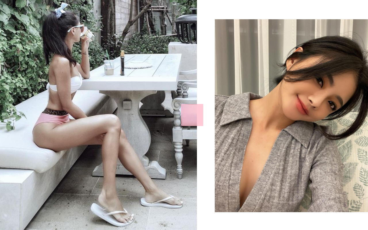 夏黃廉盈擁有高挑纖細的身材，讓人完全看不出來她是2個孩子的母親。（翻攝自夏黃廉盈IG）