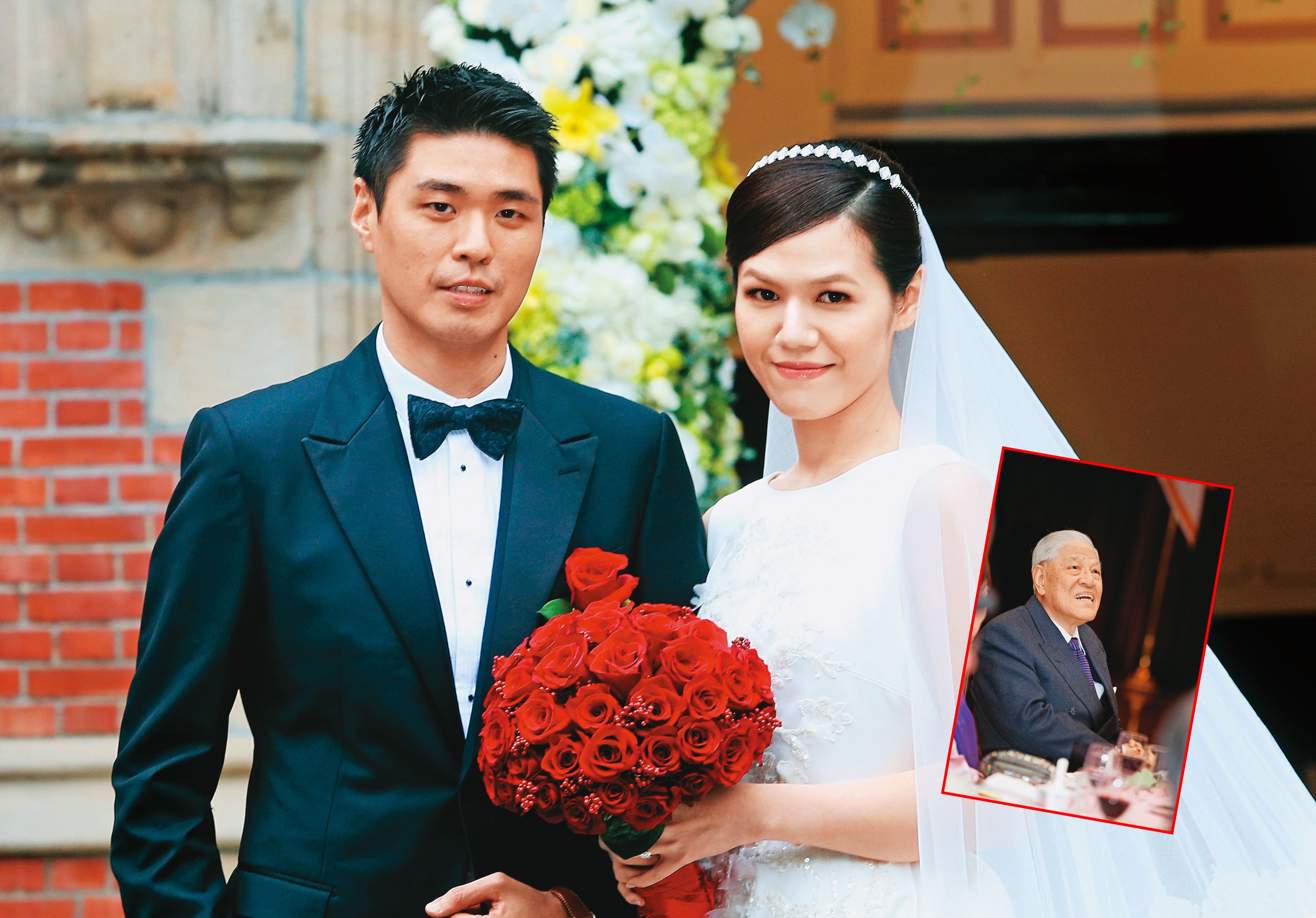 李登輝生前最疼愛的孫女李坤儀(右)本月4日產下第3胎,傳出她有意讓其從母姓,藉以延續李家香火。左為夫婿趙贊凱,2人在2015年結婚。(聯合知識庫)