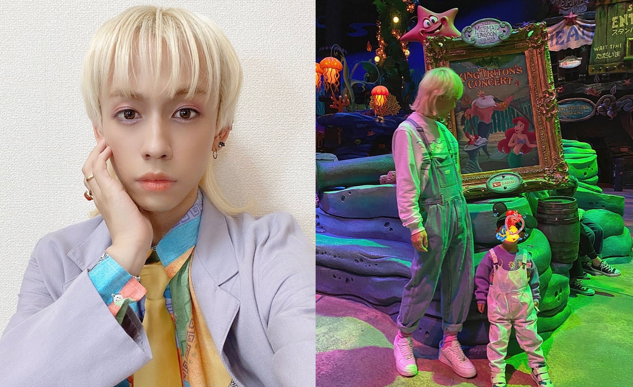 日本人氣混血男星Ryuchell年僅25歲已當爸，他上節目透露暫時不想打疫苗。（翻設自Ryuchell Instagram）