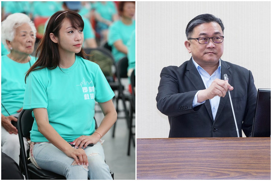 民進黨立委王定宇（右）貼出環南市場自治會群組因不滿北市議員許淑華（左）爆料，揚言要灌爆她臉書。（本刊資料照）