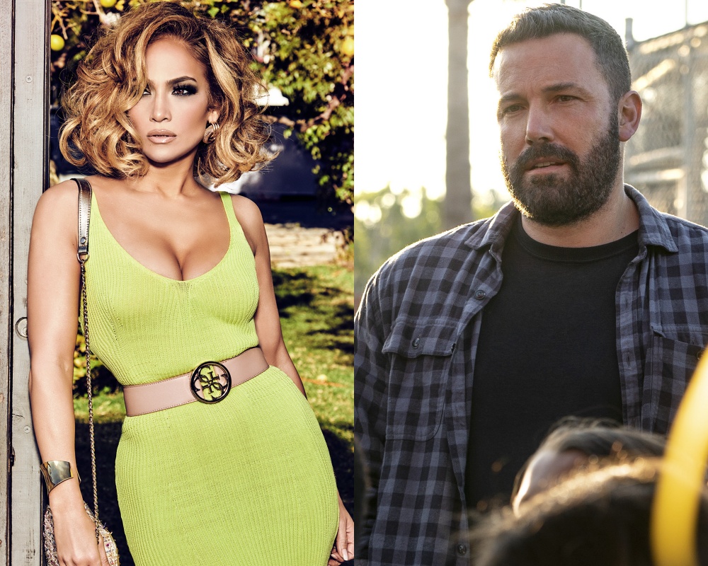 過去好一段時間都在私下約會的珍妮佛羅培茲（左）與班艾佛列克（右），難得在公開場合出雙入對，兩家的子女也一起同行。（Guess? Inc、HBO提供）