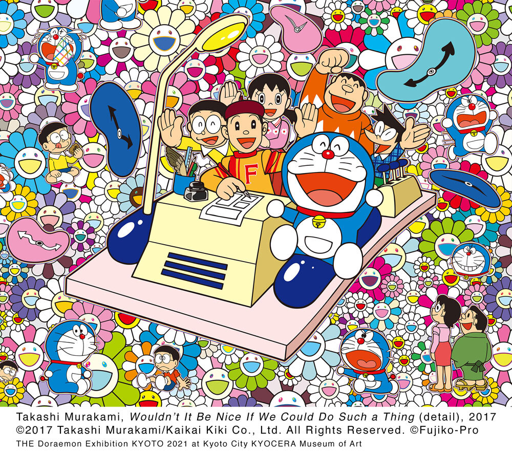 「哆啦A夢展 京都2021」邀請藝術家們，創作出不同型態的哆拉A夢。（京都市台灣事務所提供）