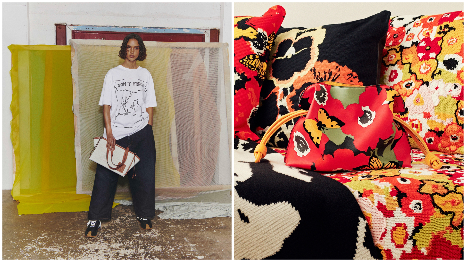 LOEWE的創意總監Jonathan Aderson擷取他非常仰慕的藝術家Joe Brainard輕巧卻直接的特質，以此為靈感。（LOEWE提供）