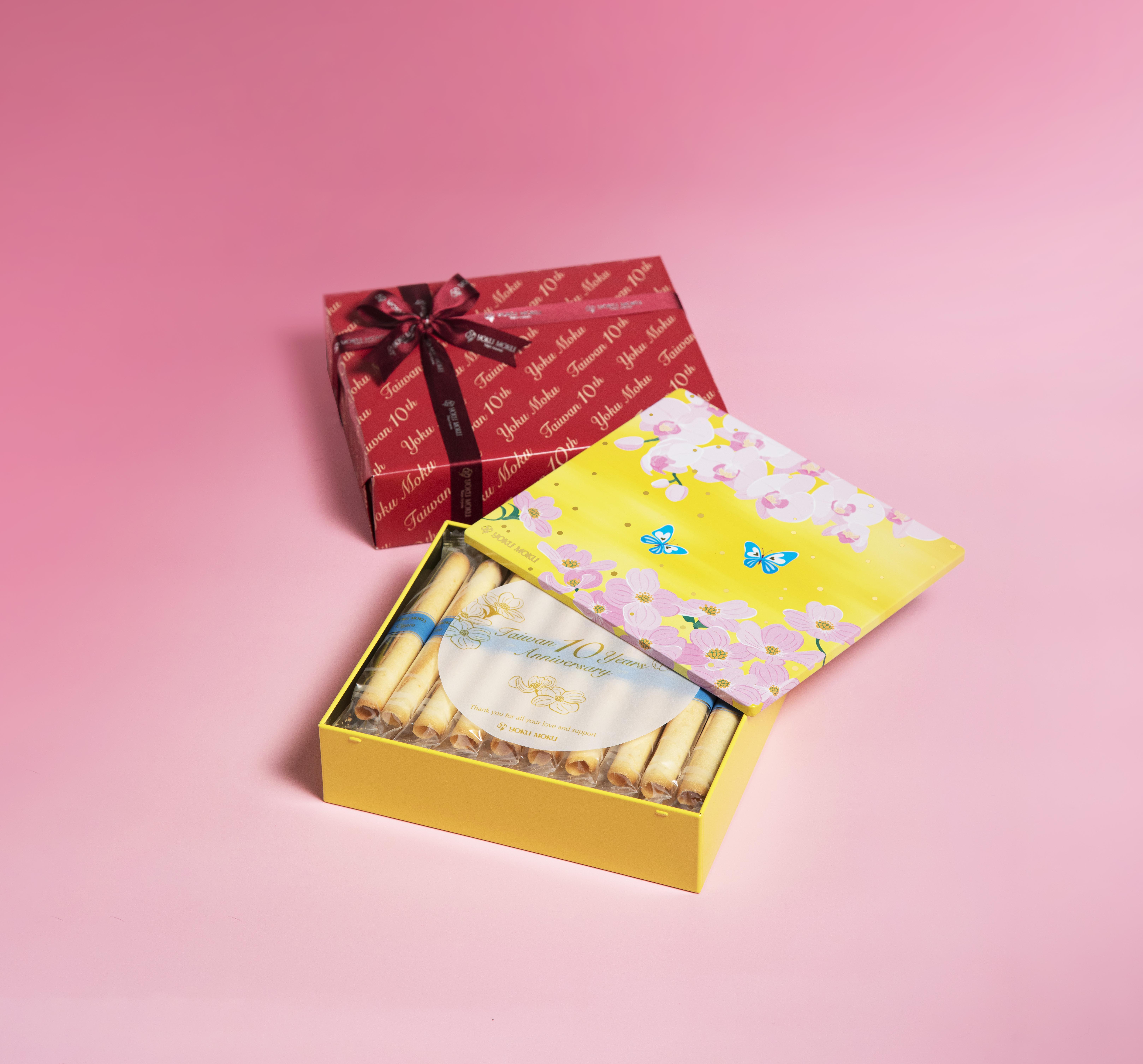 YOKU MOKU「台灣十周年限定」原味雪茄蛋捲。（900元／20入，Yoku Moku提供）