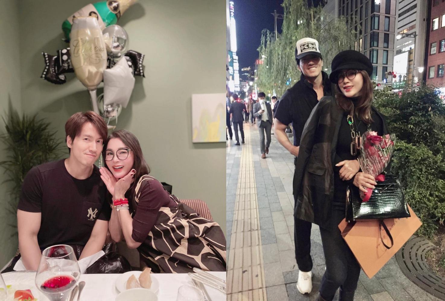 陳美鳳曬她與言承旭的合照,照片中他笑容滿面,跟平時酷酷的形象有些差異。(翻攝自陳美鳳臉書)