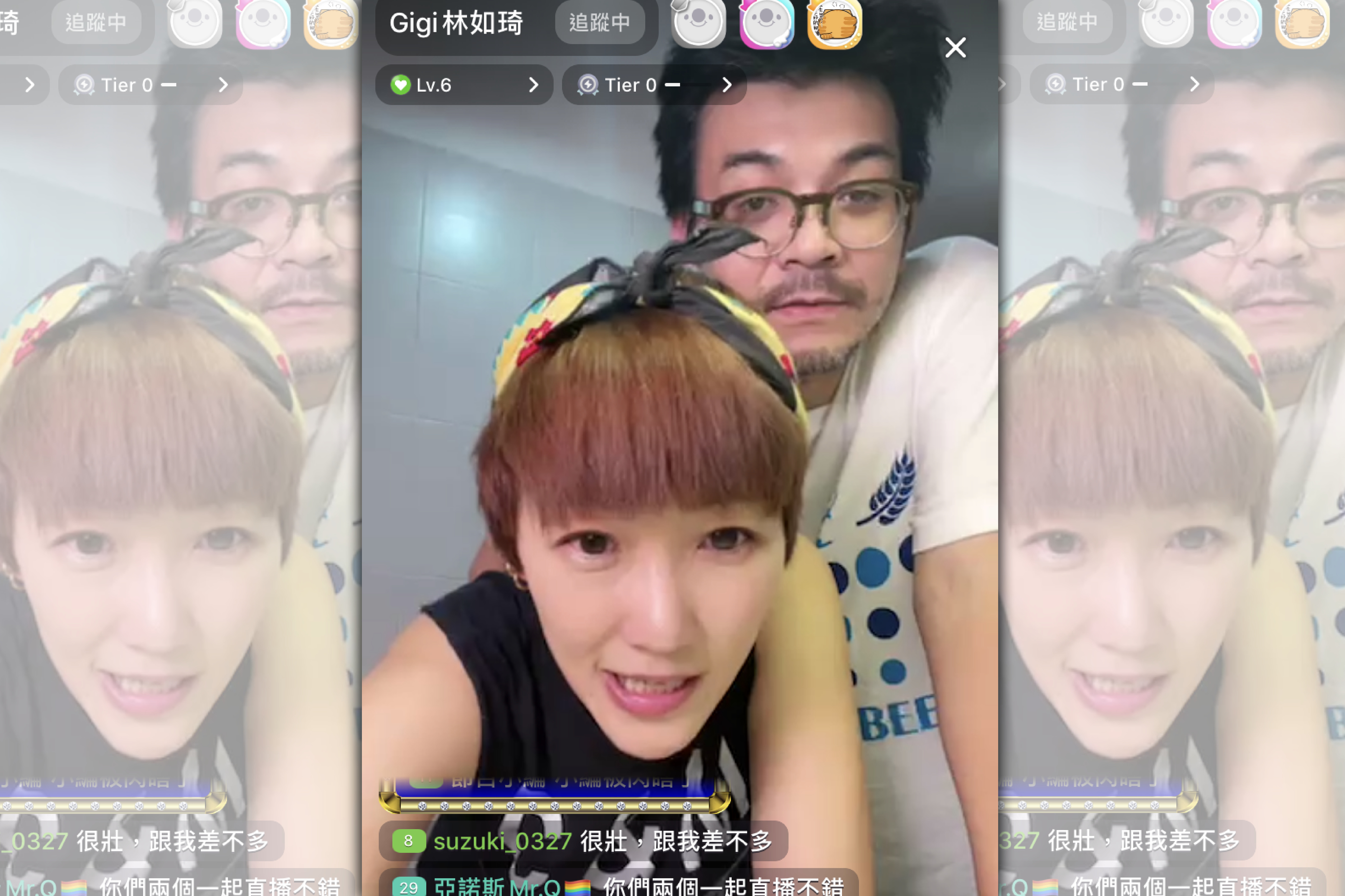 GiGI開直播讓大家看到與老公雞史防疫日常。(17LIVE提供)