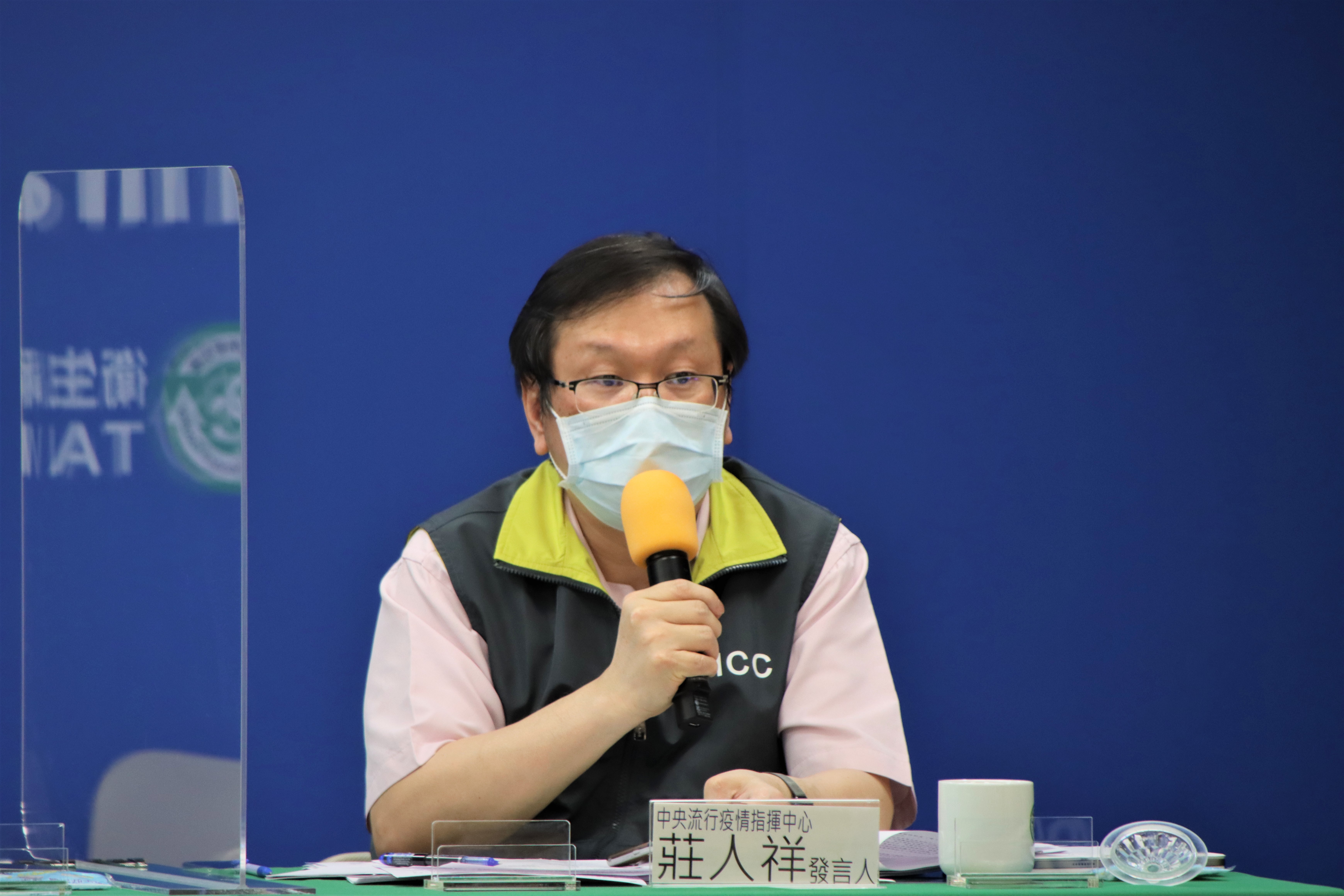 莊人祥今表示,台灣疫苗總計接種274,540人,全台疫苗覆蓋率約11.45%。(指揮中心提供)
