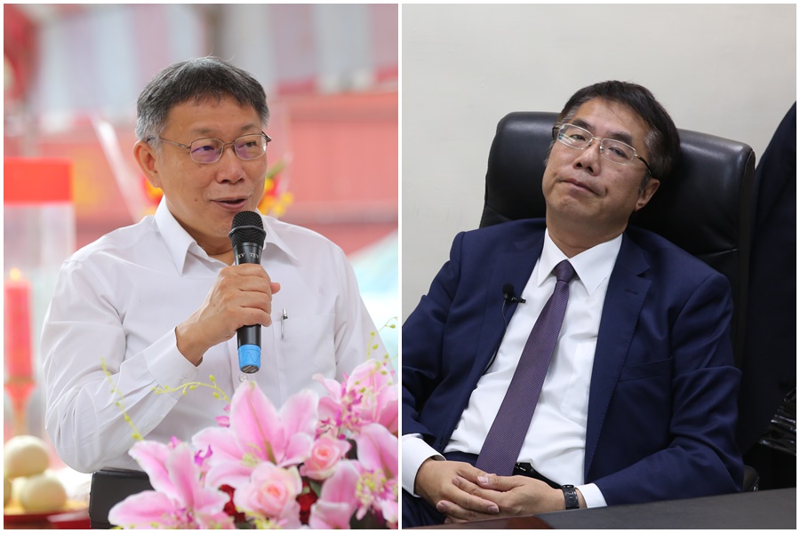 台北市長柯文哲(左)與台南市長黃偉哲(右)多次為中央造冊的疫苗施打順序「第七類人員」針鋒相對。(本刊資料照)