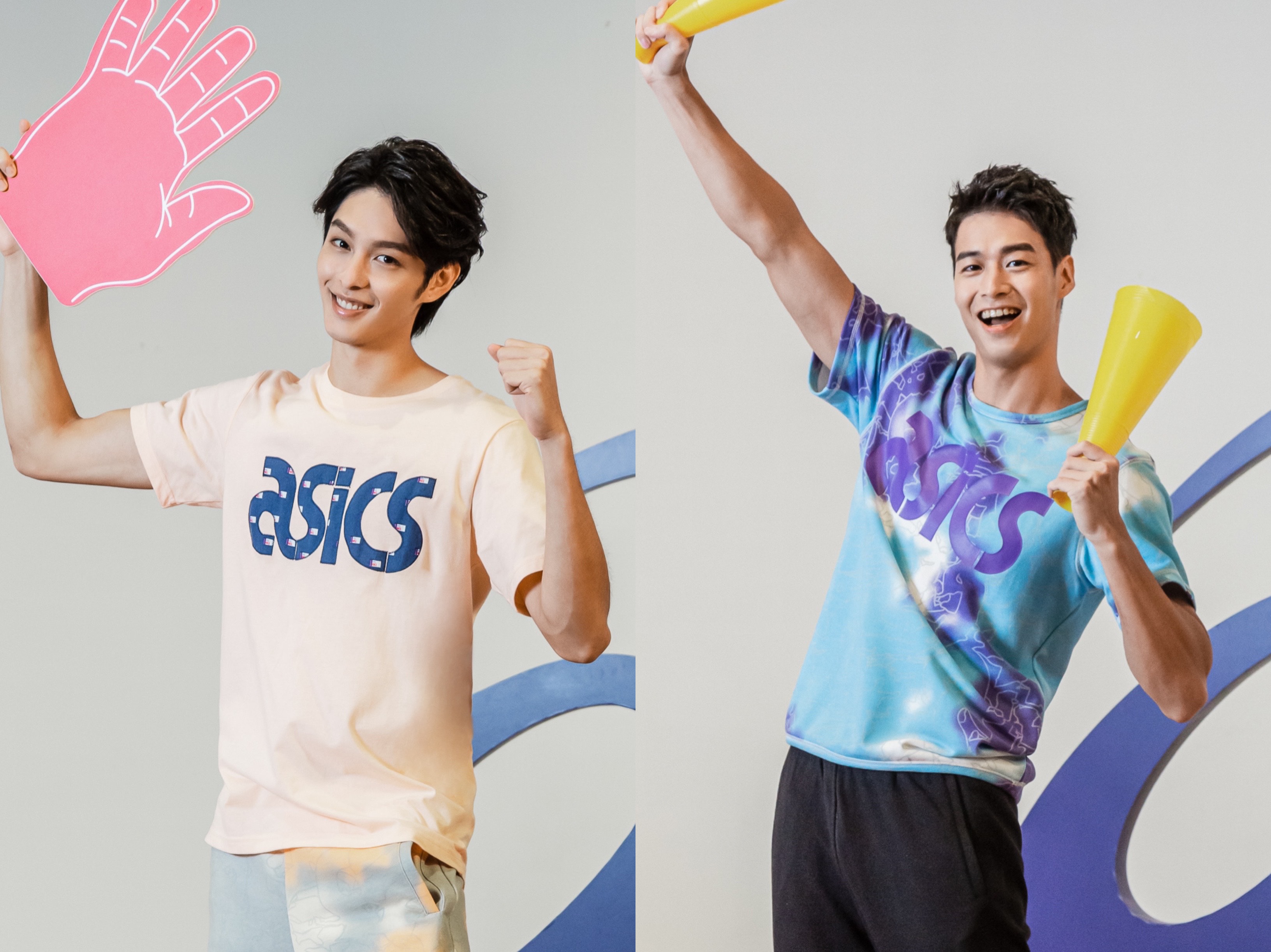 曹佑寧（左）與林敬倫（右）受邀擔任知名運動品牌應援大使。（ASICS提供）