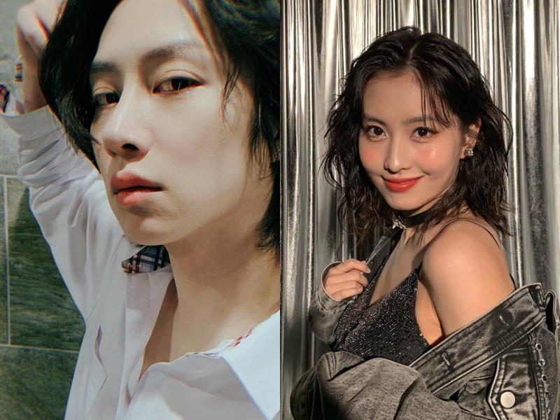 金希澈與MOMO被演藝圈內人士爆料「已經分手」。（翻攝自金希澈、TWICE IG）