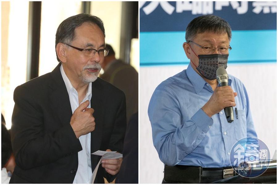 民進黨前立委林濁水(左)今天發文狂酸台北市長柯文哲(右)。(本刊資料照)