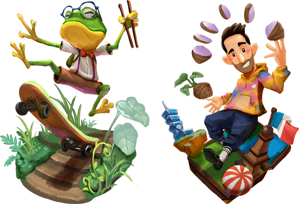 YouTuber「呱吉」及「Ku's dream酷的夢」會以特殊角色之姿在《夜之島》登場。（魚拓遊戲提供）