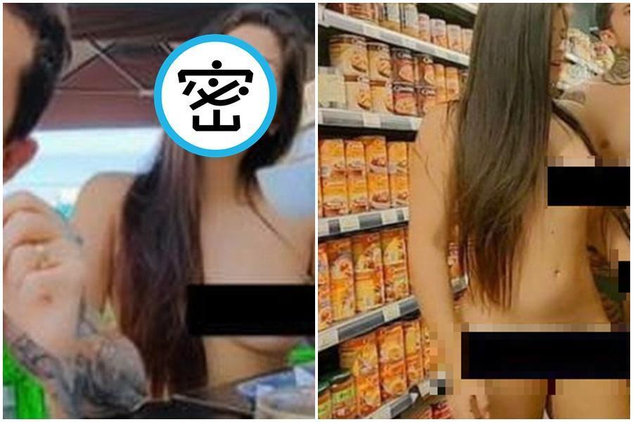 一名火辣正妹人妻新婚到度假勝地旅遊，爽分享天體營照給粉絲看。（翻攝自kazakiluana推特）