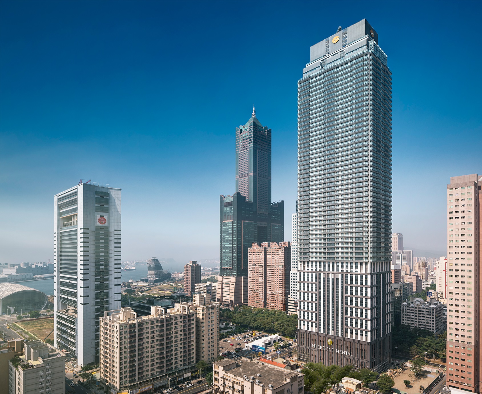 和遠雄集團高雄豪宅共構的洲際酒店宣布在今年第四季開幕。（洲際酒店提供）