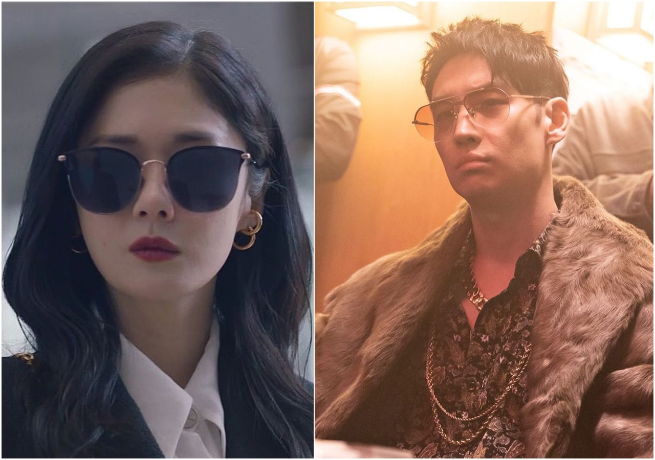 （左起）張娜拉在《大發不動產》、李帝勳在《模範計程車》中，都配戴PROJEKT PRODUKT墨鏡出現在鏡頭。（嘉晏光學提供）