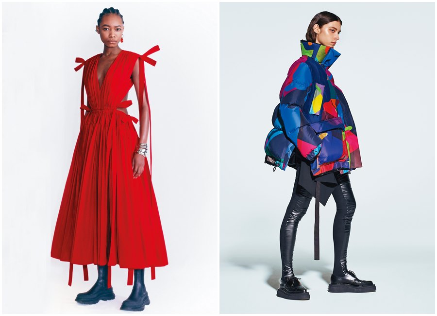 （左圖Alexander McQueen提供、右圖Sacai提供）