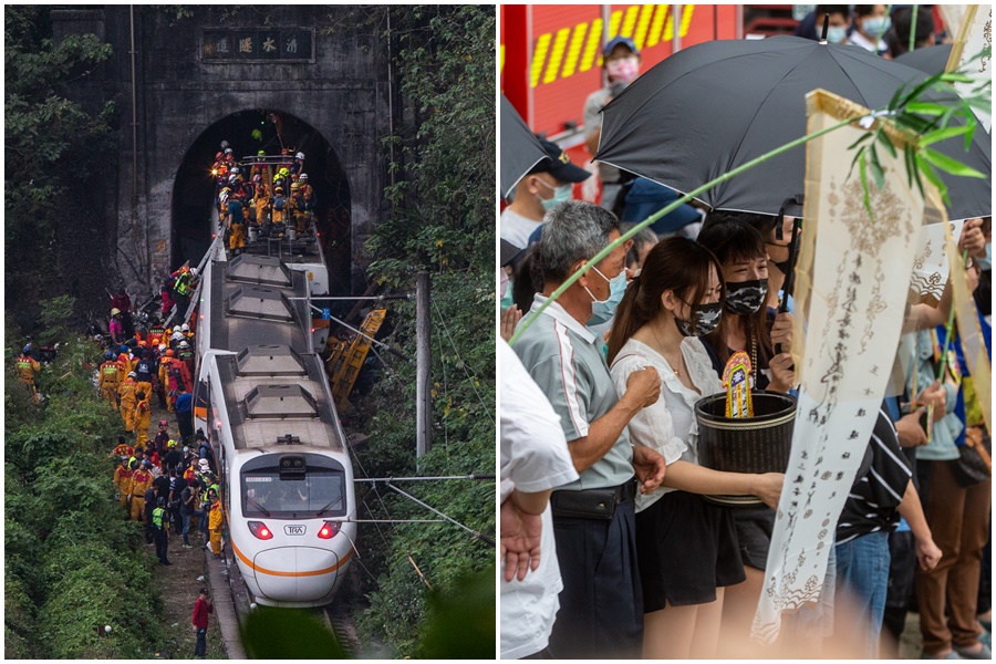 4月2日發生台鐵重大事故,太魯閣號翻覆釀49人罹難,示意圖。非陳情當事者家屬。(資料照)