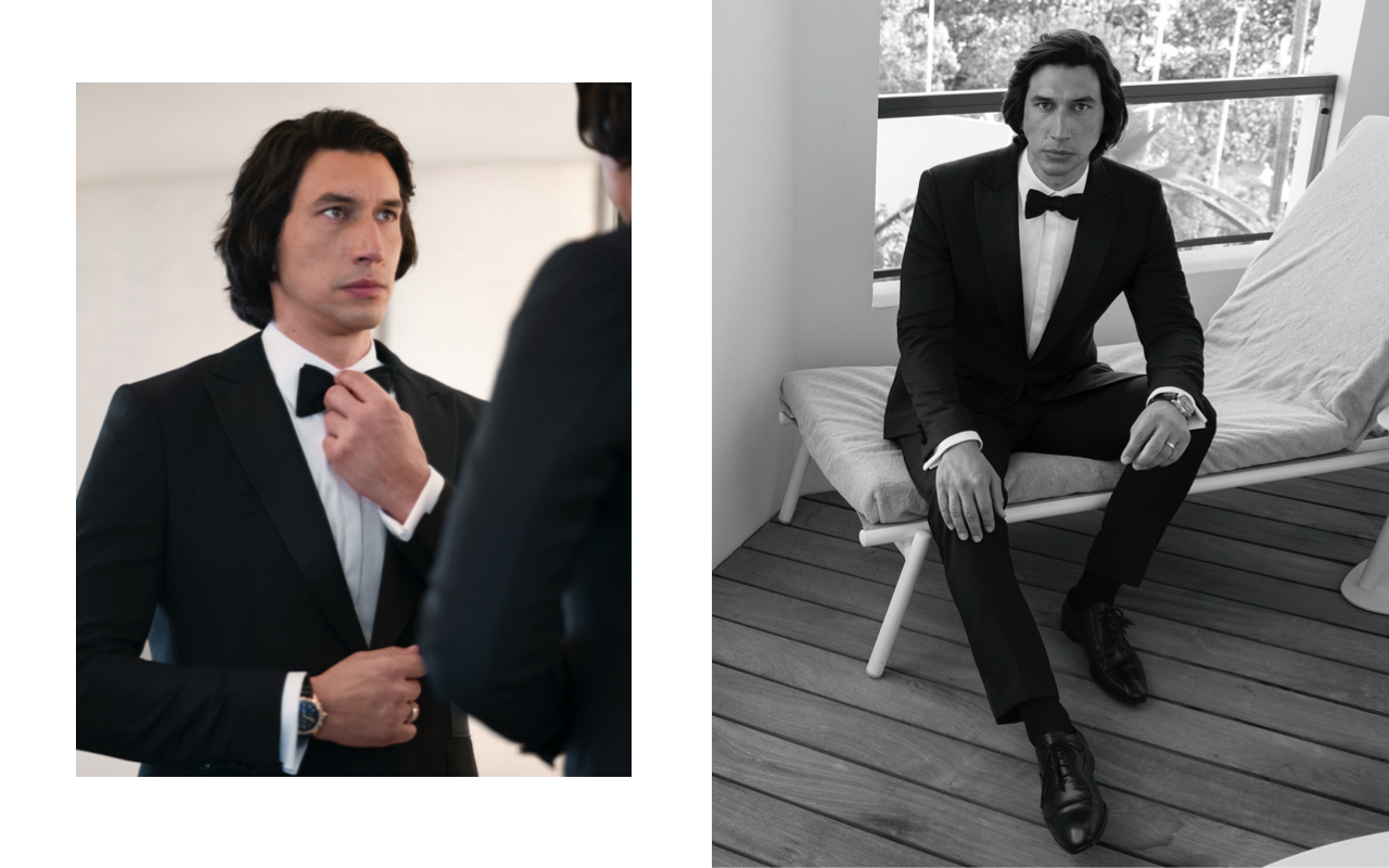 Burberry宣布亞當崔佛成為最新男士香水的代言人。他身著Burberry晚宴服現身坎城影展。（Burberry提供）