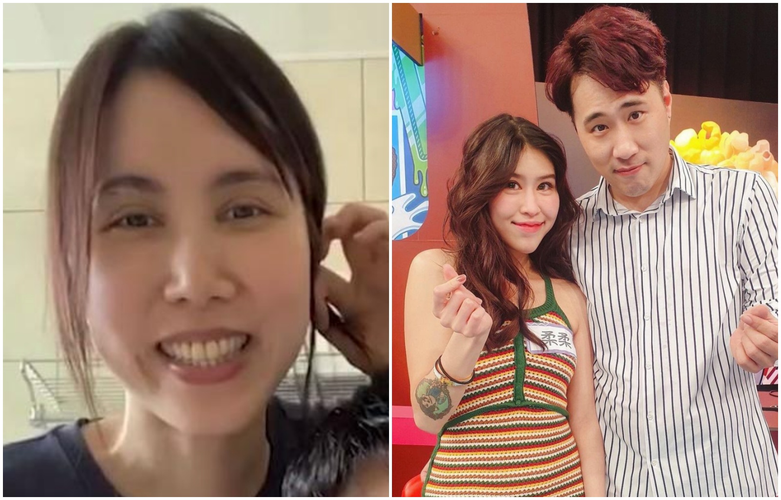 癌症再度擴散的余苑綺積極接業配賺手術費，弟弟余祥銓的女友柔柔也義氣相助。（翻攝自余苑綺臉書、柔柔IG）