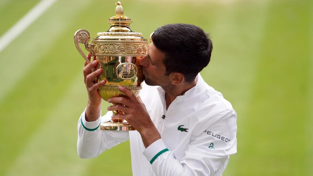 Djokovic贏得2021溫布頓錦標賽冠軍。（翻攝自Djokovic官網）
