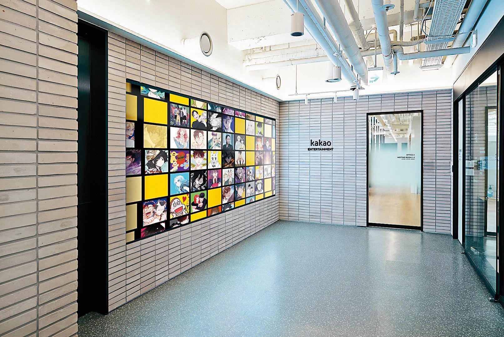 Kakao Entertainment台灣團隊去年1月進駐台北信義區,籌備1年半推出網漫平台KAKAO WEBTOON。圖為Kakao Entertainment韓國總部辦公室。(Kakao Entertainment提供)