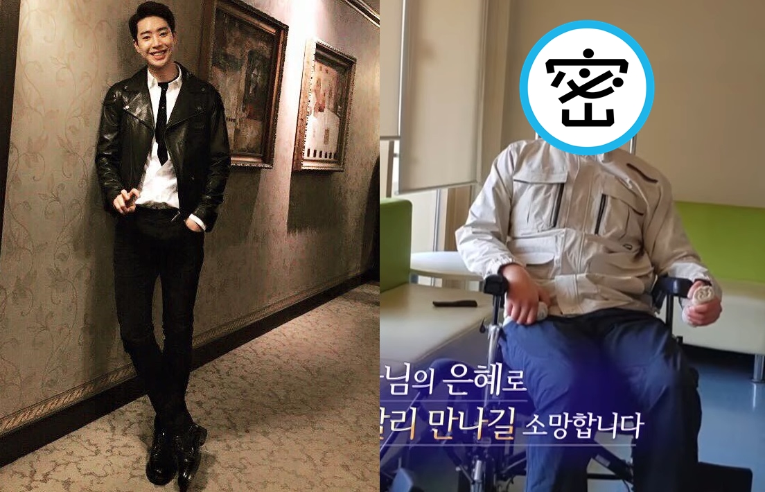 演員朴敏雨（左圖）3年前出車禍後消失於演藝圈，近況曝光令粉絲心疼。（左圖翻攝自朴敏雨Facebook，右圖翻攝自YouTube畫面）