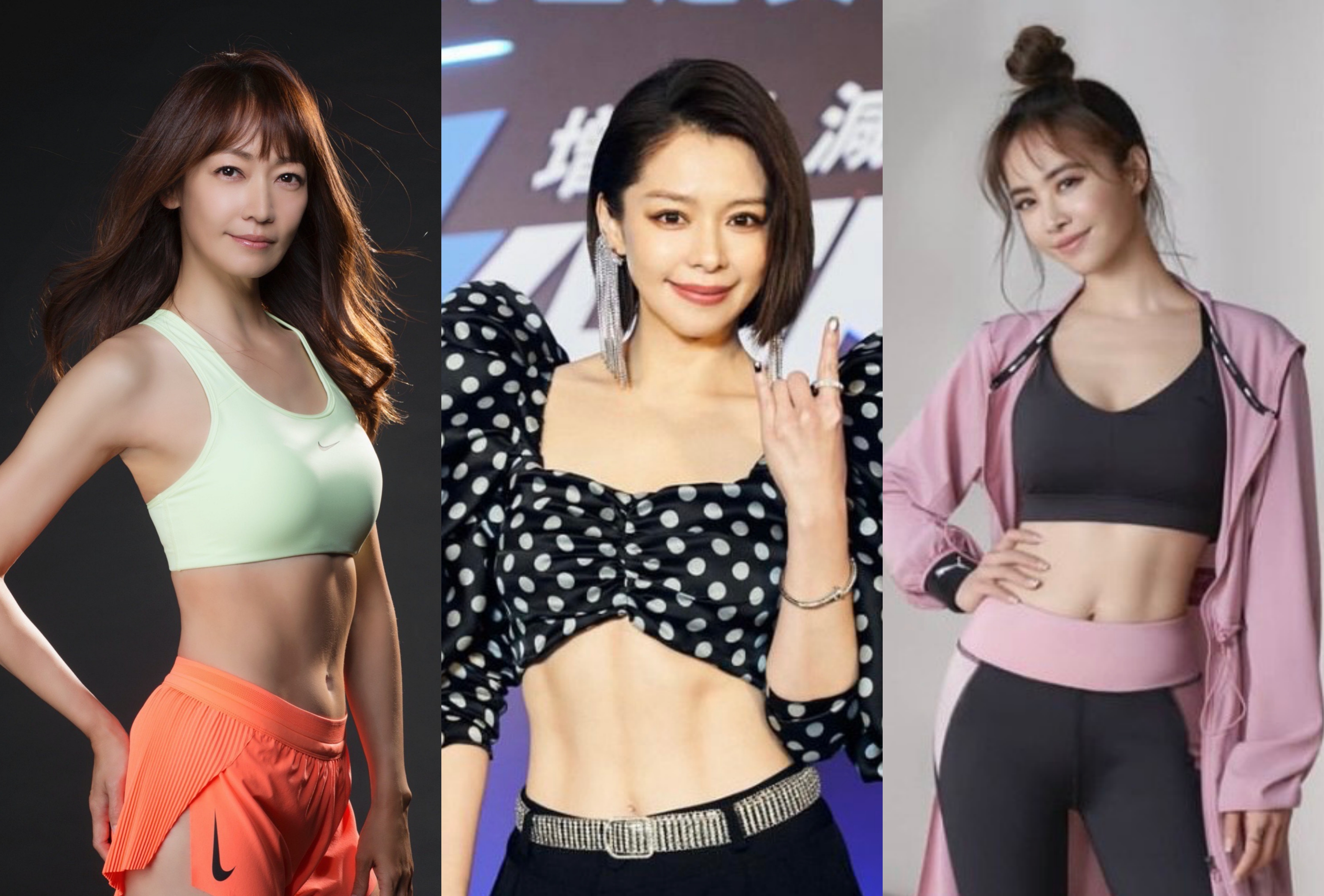 越來越多女藝人練出馬甲線，維持窈窕身材。