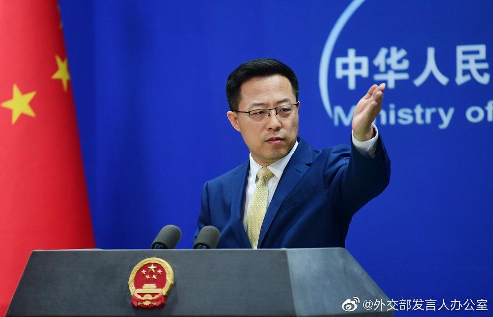 中國外交部今天宣布,將召回中國駐立陶宛大使。圖為中國外交部發言人趙立堅。(翻攝自「外交部發言人辦公室」微博)