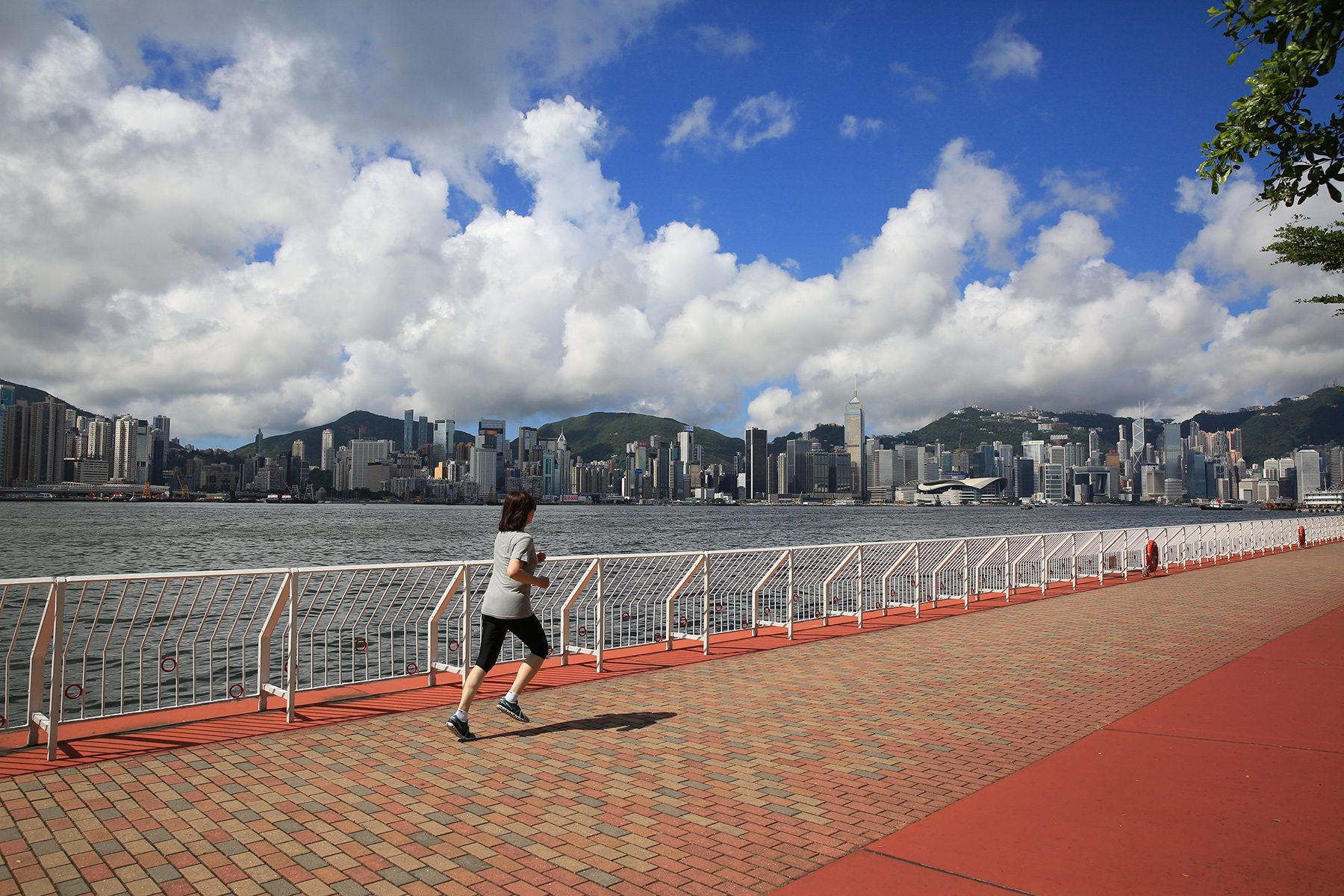 在香港九龍海濱步道晨跑，很能體驗當地人平日生活與休閒的視角。（本刊資料照片）