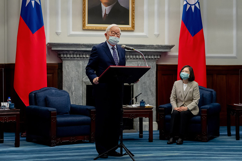 台積電創辦人張忠謀將再度代表總統蔡英文參加APEC領袖會議。（總統府提供）