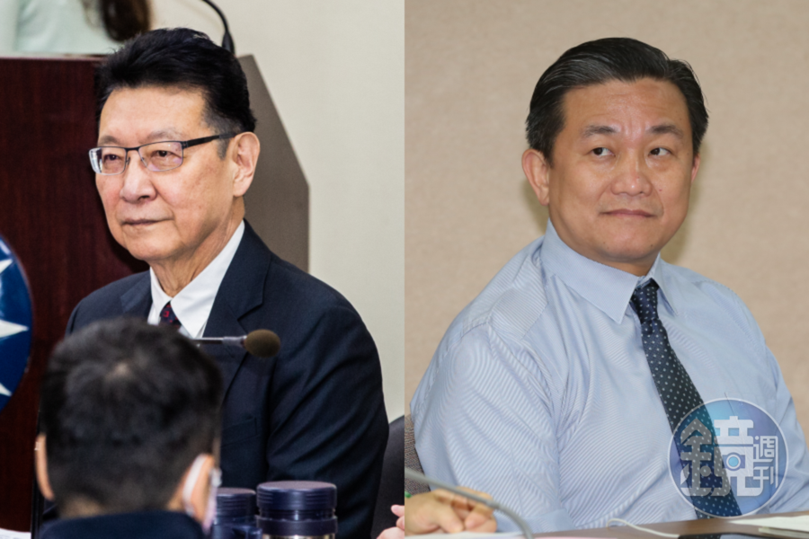 針對趙少康（左）指稱蔡政府因不滿意疫苗標籤導致供貨時程延宕，王定宇（右）今出面反駁稱都是謠言。（本刊資料照）