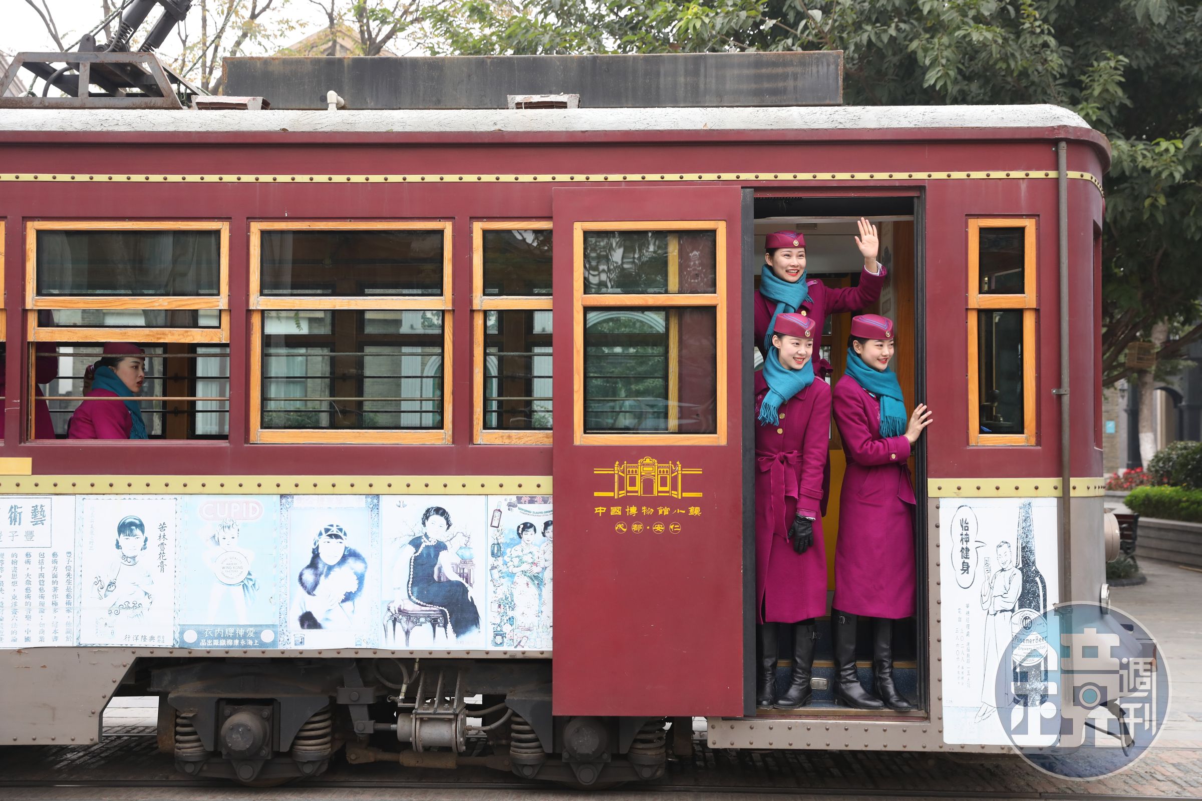 安仁古鎮上全長1.8公里的噹噹車，曾是中國大陸西南地區第一條有軌電車。