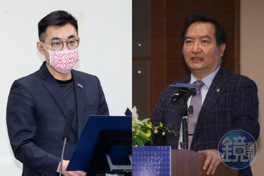 對於被江啟臣(左)送「行政院爛」的花盆,政院發言人羅秉成(右)今回應稱希望討論能回歸理性。(本刊資料照)