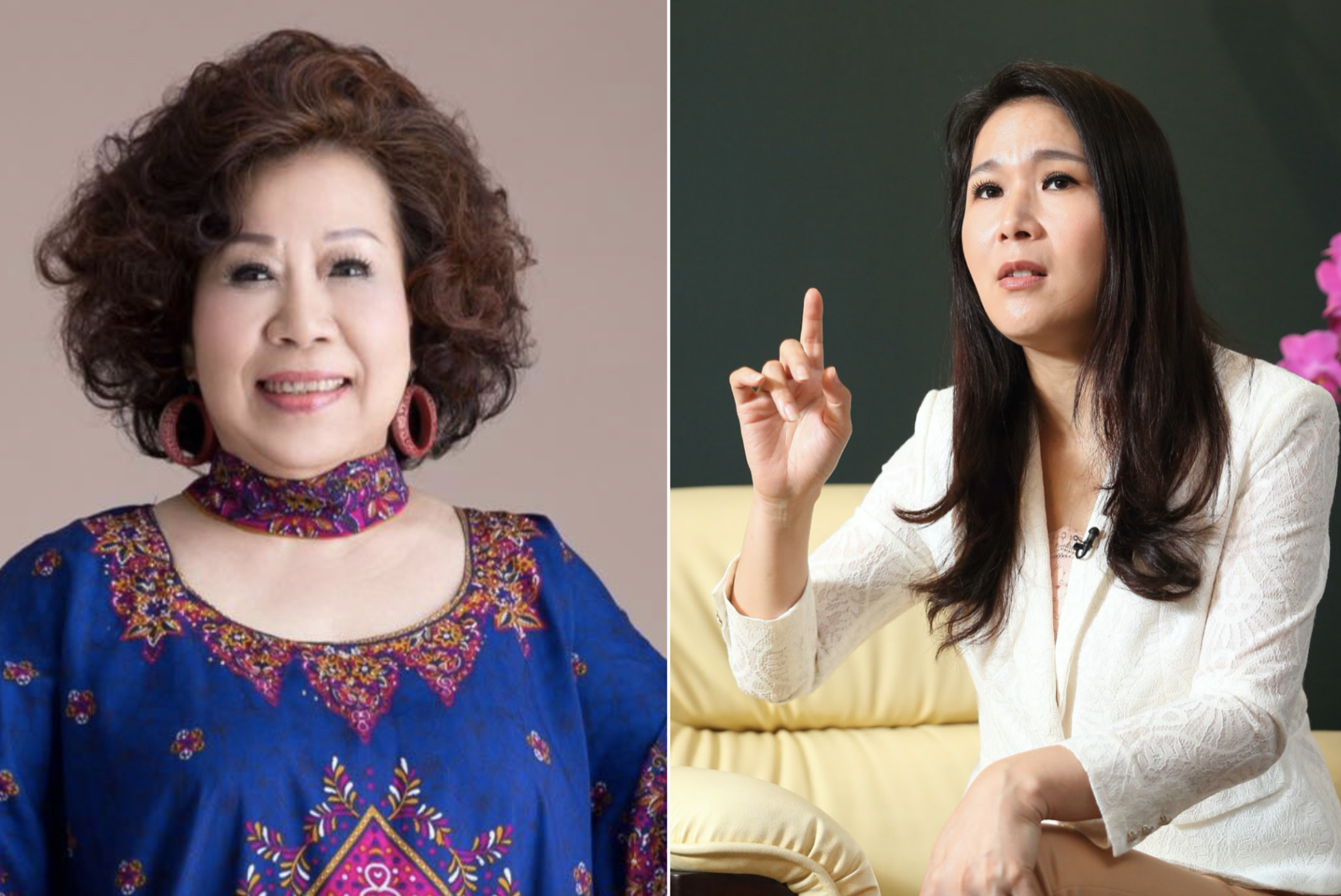 作家黃越綏（左）日前稱永齡基金會執行長劉宥彤穿T恤牛仔褲見總統仗勢凌人。（左圖翻攝黃越綏臉書，右圖本刊資料照）