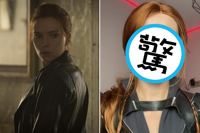 俄國網紅撞臉史嘉蕾喬韓森,像到連漫威粉絲都困惑不已。(Marvel Studios提供、翻攝自凱特TikTok)