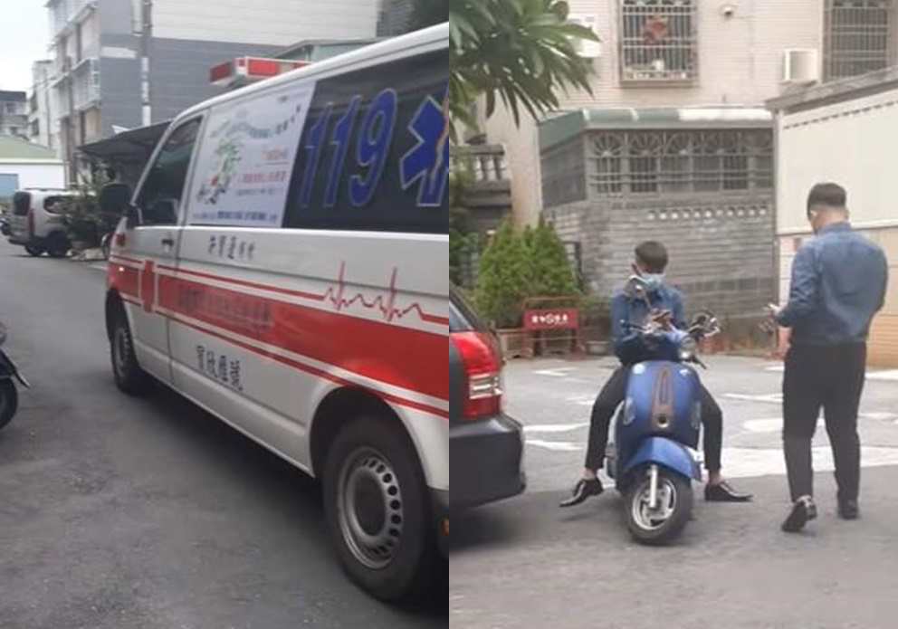 原PO抱怨打119急叫救護車馳援，不料，卻是殯葬業者先衝往家門遞名片。（翻攝自爆料公社）