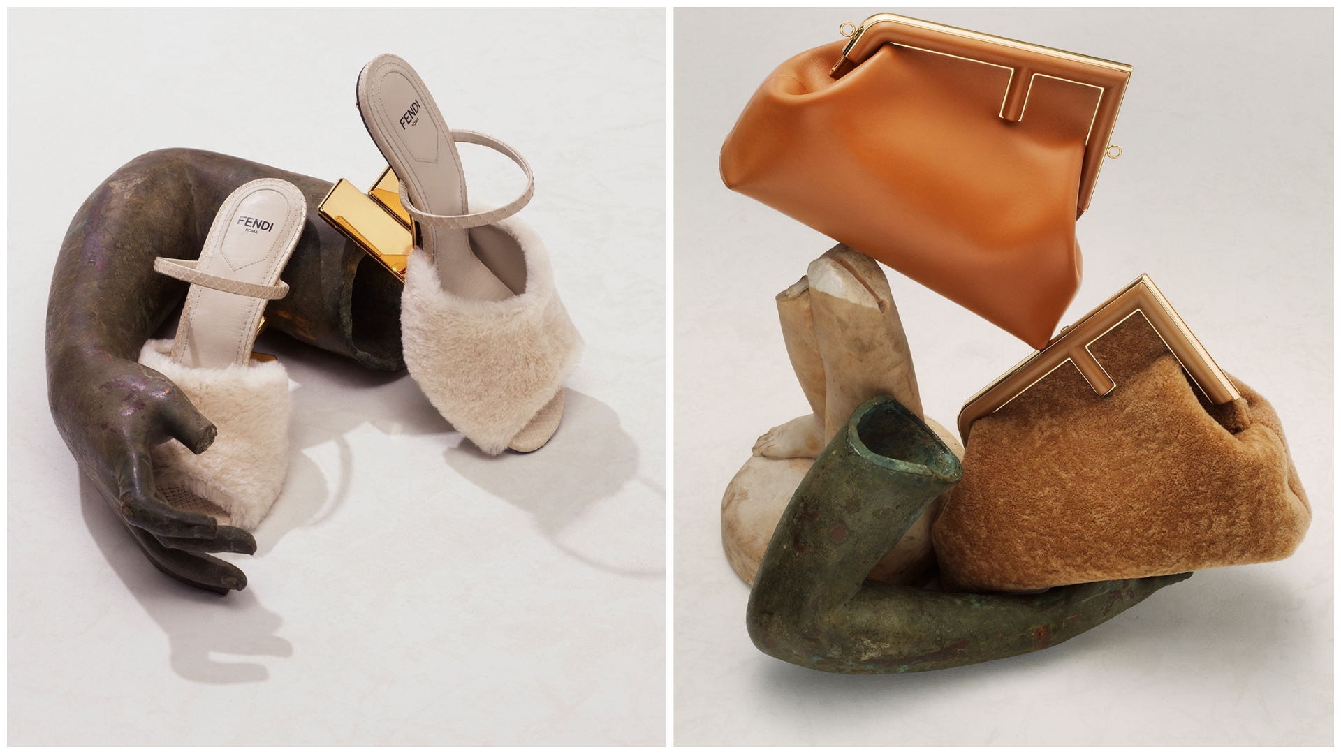 Kim Jones在FENDI的第一個系列中，包含了新的包款First包款及鞋款。（FENDI提供）