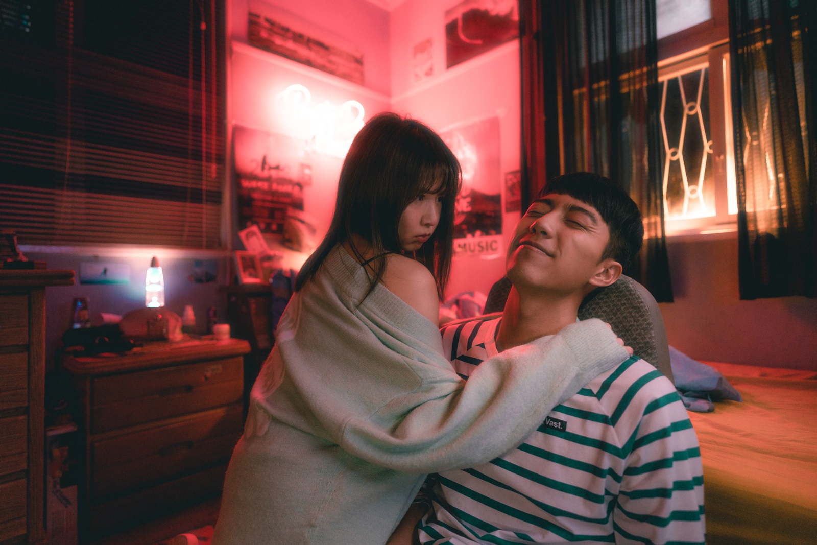 郭書瑤與蔡凡熙夠熟，所以演親熱戲也不尷尬。（皮諾丘電影提供）