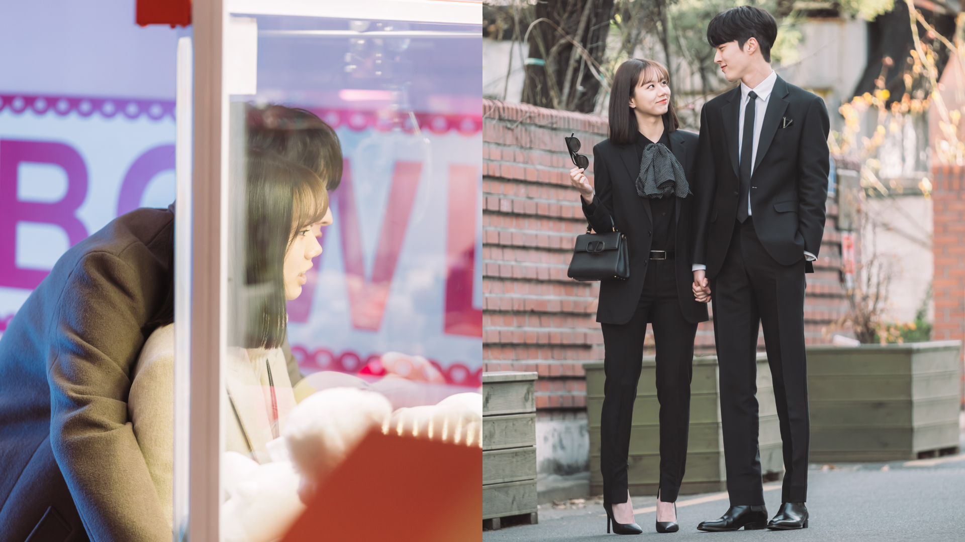 張基龍和惠利在《我的室友是九尾狐》默契十足，眼神也都超甜蜜。（愛奇藝國際站提供）