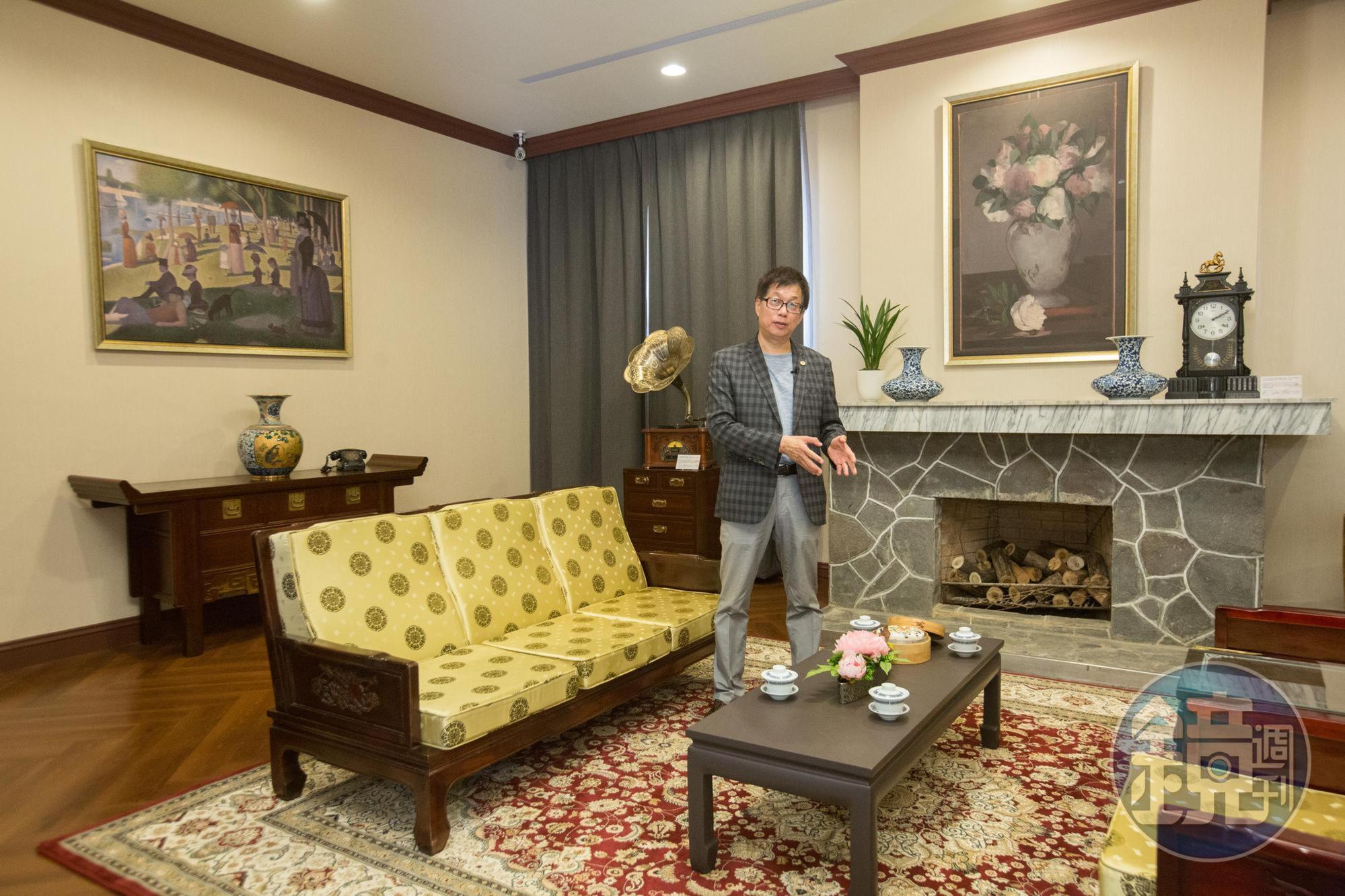 董事長林育生很喜歡挖掘圓山的餐飲故事，並以發揚推廣為使命。