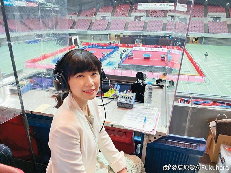 福原愛對桌球比賽分析相當透徹,擁有獨到見解,頗受好評。(翻攝福原愛微博)