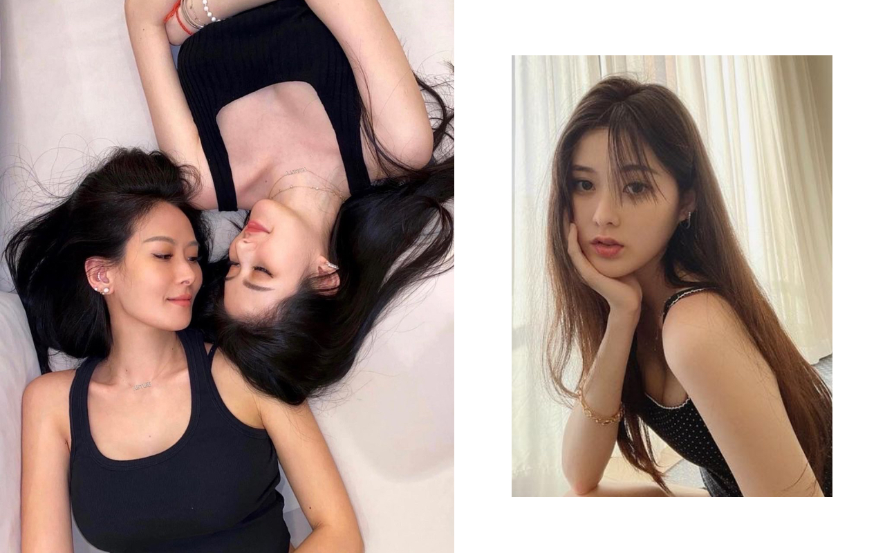 孫芸芸（左圖左）與女兒廖思惟（左圖右、右圖）合照，母女顏值爆表。（翻攝自孫芸芸、廖思惟IG）